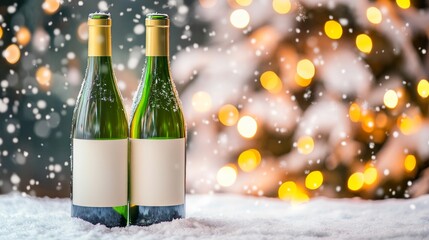 champagne bottle and glasses