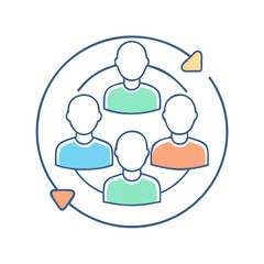 community icon people in a circle icon