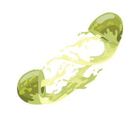 Olives green fruits. Vegan organic natural product. Vector drawing plant isolated on white background