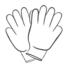 Hand drawn line art vector of tools. 