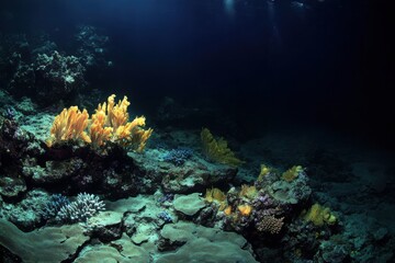 Fototapeta premium DSLR photo captures vibrant coral reef in dramatic detail