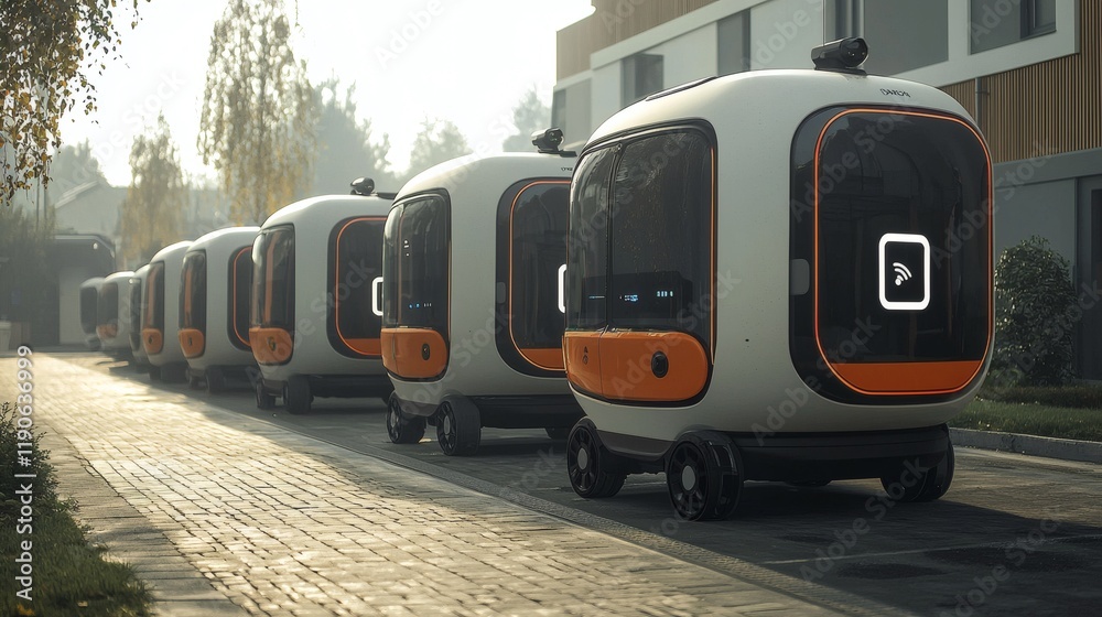 Poster autonomous vehicle fleet deployments in ride-sharing services reducing urban traffic congestion stoc