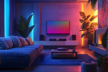 Photorealistic High-Tech Home Setups with Cutting-Edge Electronics