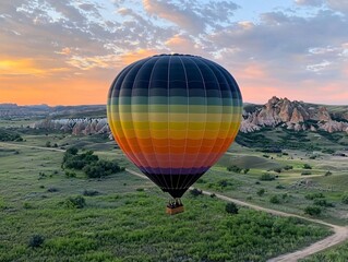 Fototapeta premium Hot Air Balloon Ride over Cappadocia at Sunrise.