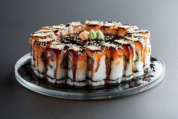 sushi on a plate