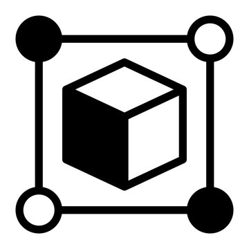 3D Cube Icon for Digital Design