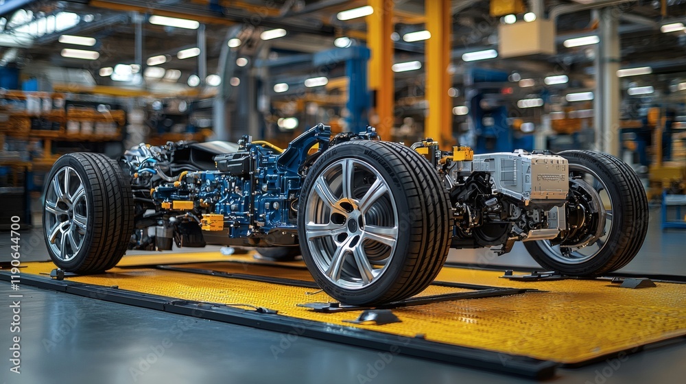 Poster energy-efficient automotive engineering focused on optimizing drivetrain efficiency in urban transpo