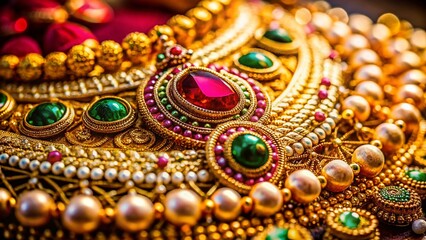 Close-up Candid Photo of Detailed Intricate Jewelry Design