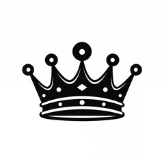 Royal crown, icon, simple black and white sketch, picture, on a white background, no people