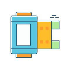 camera roll vector icon, camera roll vector illustration - simple illustration of camera roll, perfect for logos camera roll 