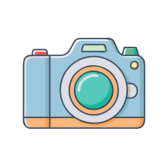 dslr camera vector icon, dslr camera vector illustration - simple illustration of dslr camera, perfect for logos dslr camera 