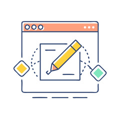 editing software vector icon, editing software vector illustration - simple illustration of editing software, perfect for logos editing software 