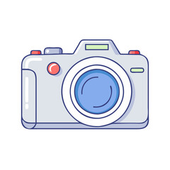 dslr camera vector icon, dslr camera vector illustration - simple illustration of dslr camera, perfect for logos dslr camera 
