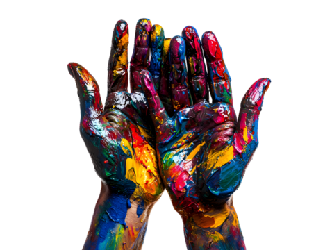 Vibrant and Expressive Hands Exploring the of Color and Movement