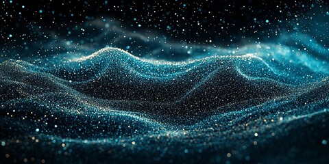 Vibrant green and blue speckled texture on dark background, perfect for bold and artistic compositions in illustration style