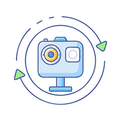 time lapse camera vector icon, time lapse camera vector illustration - simple illustration of time lapse camera, perfect for logos time lapse camera 