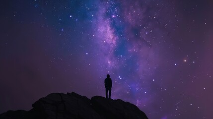 Fototapeta premium Night_blue_purple_space_sky_purple_galactic_background