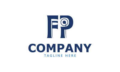 FP F fp initial logo | initial based abstract modern minimal creative logo, vector template image. luxury logotype logo, real estate homie logo. typography logo. initials logo