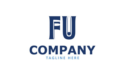 FU F fu initial logo | initial based abstract modern minimal creative logo, vector template image. luxury logotype logo, real estate homie logo. typography logo. initials logo