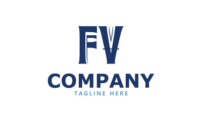 FV F fv initial logo | initial based abstract modern minimal creative logo, vector template image. luxury logotype logo, real estate homie logo. typography logo. initials logo