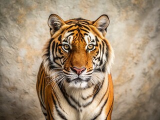 Obraz premium Majestic Tiger Viewed from Above: Minimalist Wildlife Photography