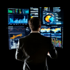 Businessman Analyzing Key Performance Indicators for Success