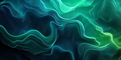 Obraz premium Abstract green and blue grainy texture blending on a black background, ideal for creative designs in a comic book style