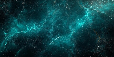 Fototapeta premium Vibrant green and blue grainy texture on a dark background.