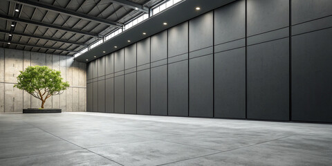 A Dark Gray Wall That Contrasts Beautifully with the Industrial Feel of the Room