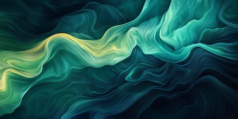 Obraz premium Vibrant green and blue grainy texture on a dark background.