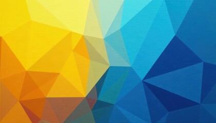 Obraz premium Abstract blue yellow gradient geometric shapes background, style, prism