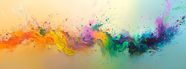 Fototapeta premium Explosive burst of rainbow colors