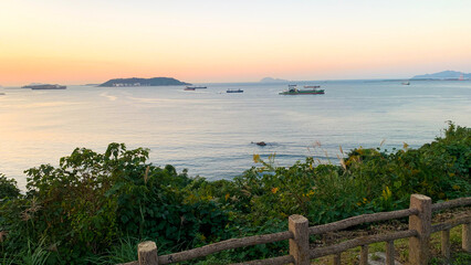 Obraz premium 老の山公園の夕景