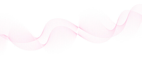 pink wave curve lines banner background design. Abstract soft wave lines dynamic flowing pink light isolated background. Vector Illustration of the pink pattern of lines. Black stripes on white .