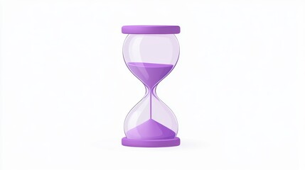 Purple Hourglass Time Concept 3D Render - 3D Renderings
