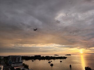 sunset over the sea