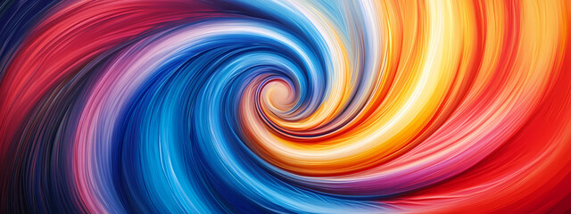 Obraz premium Abstract spiral of colors in oil paint