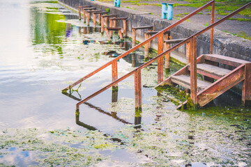 stairs leading to the water
