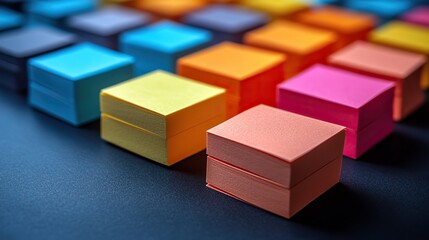 Obraz premium Colorful sticky notes offer a design for work memos, reminders, business planning, and scheduling tasks