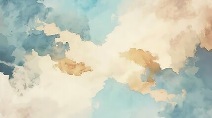 Obraz premium Watercolor_background_Sky_background_Colorful