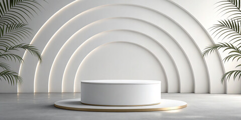 Obraz premium A 3D Pedestal Creates a Minimalist Abstract Background for Display