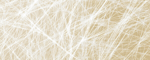 Fototapeta premium Clean and simple white background with light yellow and white lines of varying textures and sizes. The interlacing, hand-drawn style adds softness.