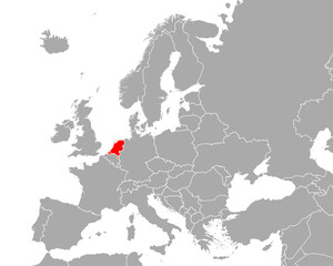 Karte der Niederlande in Europa © Robert Biedermann