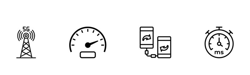 5G Technology Icons set