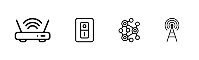Networking and Connectivity Icons set