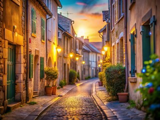 Fototapeta premium Minimalist Photography: Picturesque Saint Cyprien Village, France