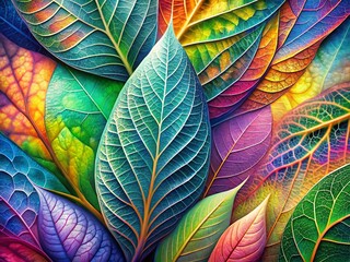 Modern Earth Day Leaf Patterns: Abstract Surreal White Background Stock Photo