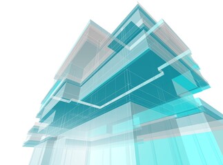 Obraz premium blue glass building