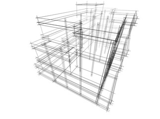 abstract architectural sketch