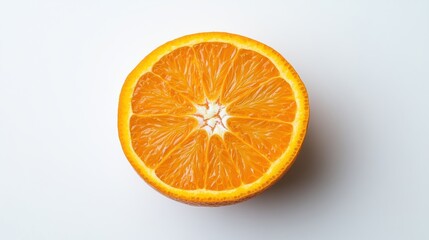 Fresh Orange Slice on White Background for Healthy Lifestyle Concept